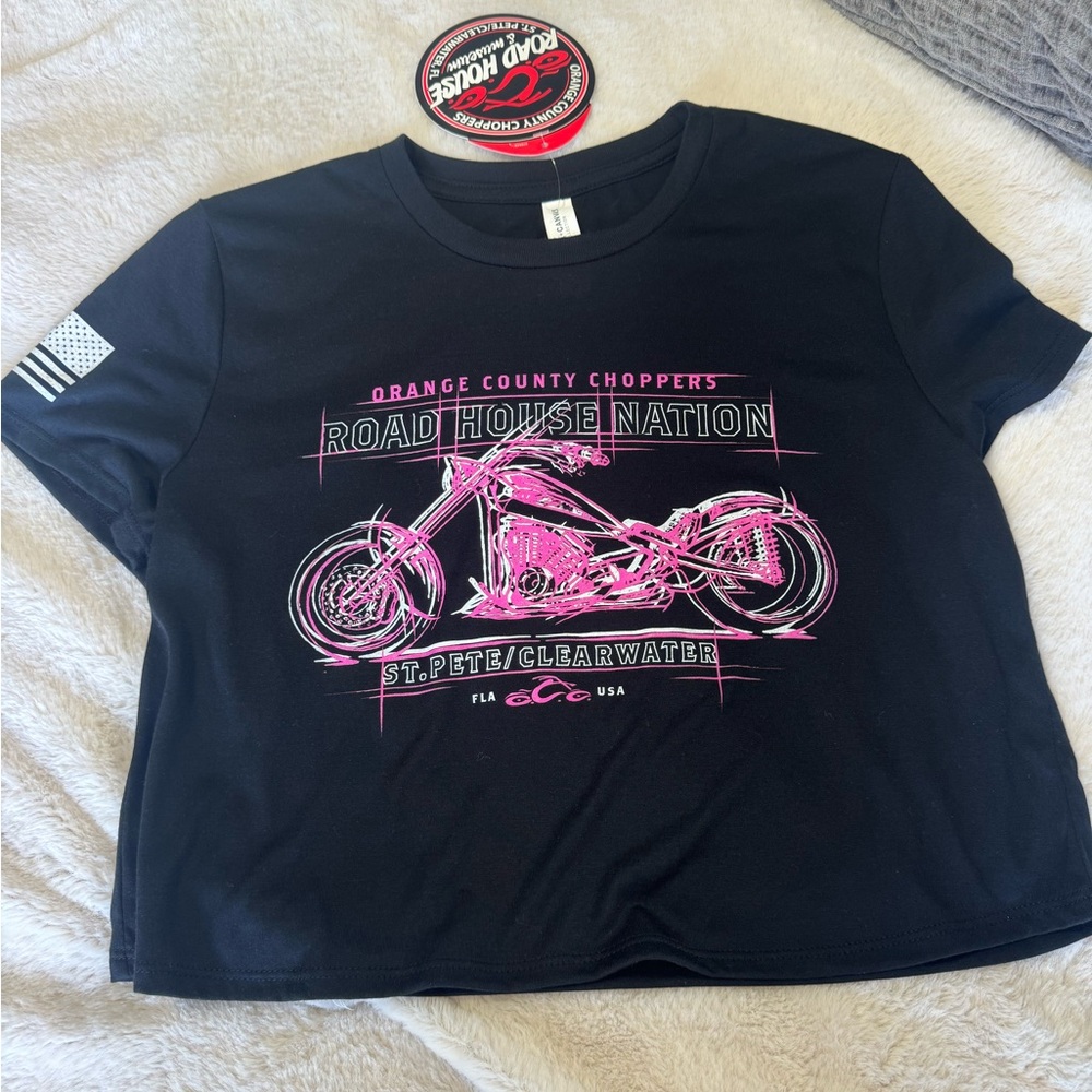 NWT Orange County Choppers Road house nation crop top size small